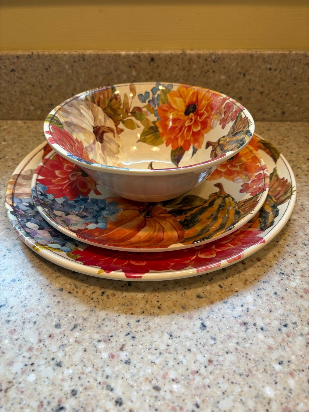 Member’s Mark Harvest Melamine Dinnerware, **Originally 4 Place Setting**